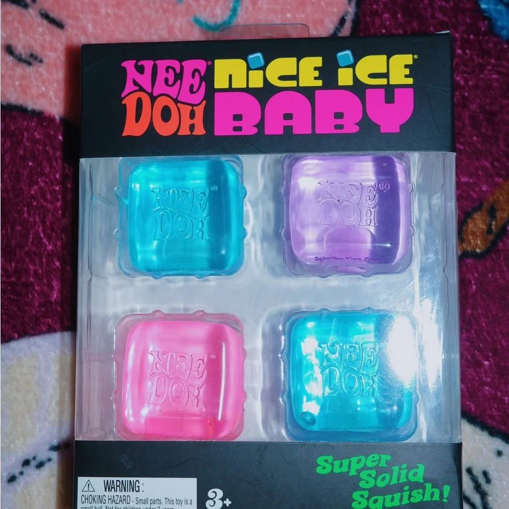 NeeDoh Nice Ice Baby Pack - Pink, Blue, Purple Stress Squish Toys
